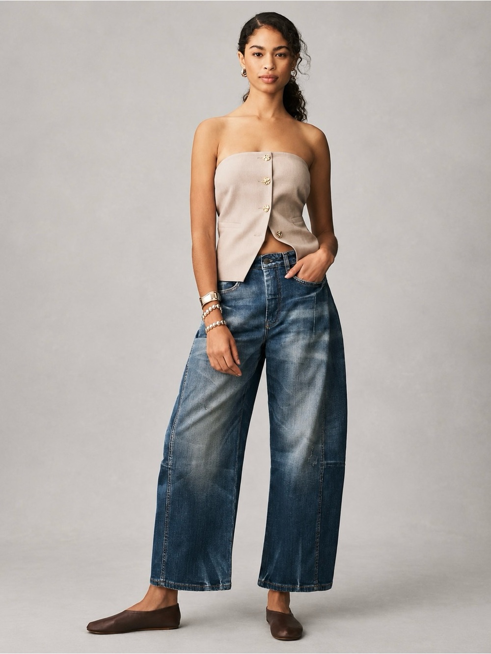 Anthropologie Pilcro | The Kenna Mid-Rise Heritage Barrel Jeans ~ US 25
